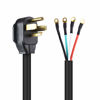Picture of Cable Matters 4 Prong Dryer Cord (30 AMP Appliance Power Cord with Dryer Plug, Dryer Power Cord) - 6 Feet (NEMA 14-30P to 4-Wire)