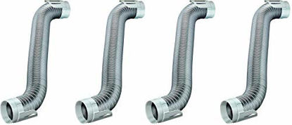 Picture of Deflecto Easy Connecting Dryer Vent Hook Up Kit, Flexible Semi-Rigid Aluminum Duct, (HUPK8WA/4) (4 Kits)