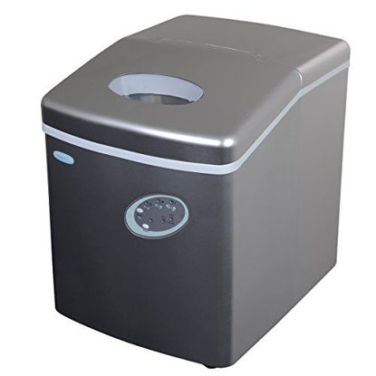 Picture of NewAir Portable Ice Maker 28 lb. Daily - Countertop Compact Design - 3 Size Bullet Shaped Ice - AI-100S - Silver