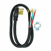 Picture of Southwire 9044SW8808 Range Power Cord, 4-Foot, 1/4-Inch Flanged Terminals, Flat Plug, Compatible With Most Standard Free Standing Electrical Ranges With A 4 Conductor Wall Outlet, 125/250-Volt, 50-Amp