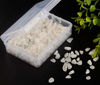 Picture of Natural Chip Stone Beads Alabaster 5-8mm About 400 Pieces Irregular Gemstones Healing Crystal Loose Rocks Bead Hole Drilled DIY for Bracelet Jewelry Making Crafting (5-8mm, Alabaster)