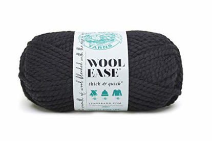 Picture of Lion 640-153 Wool-Ease Thick & Quick Yarn , 97 Meters, Black