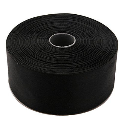 Picture of Topenca Supplies 2 Inches x 50 Yards Double Face Solid Satin Ribbon Roll, Black