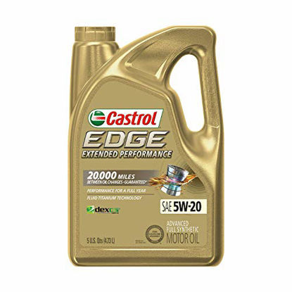 Picture of Castrol 1598EF Edge Extended Performance 5W-20 Advanced Full Synthetic Motor Oil, 5 Quart