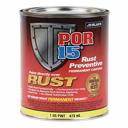 Picture of POR-15 45408 Rust Preventive Coating Semi-Gloss Black - 1 pint