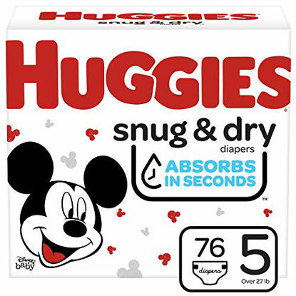 Picture of Huggies Snug & Dry Diapers, Size 5, 76 Ct