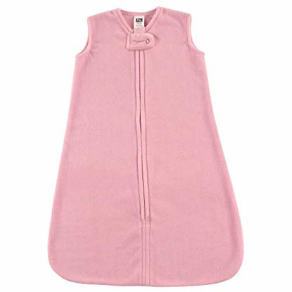 Picture of Hudson Baby Unisex Baby Plush Sleeping Bag, Sack, Blanket, Solid Light Pink Fleece, 12-18 Months