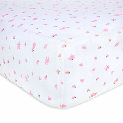 Picture of Burt's Bees Baby - Fitted Crib Sheet, Butterfly Garden, 100% Organic Cotton Crib Sheet for Standard Crib and Toddler Mattresses (Blossom)