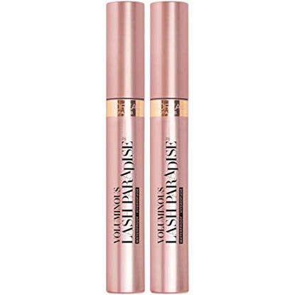 Picture of L'Oreal Paris Voluminous Makeup Lash Paradise Waterproof Mascara, Voluptuous Volume, Intense Length, Feathery Soft Full Lashes, No Smudging, No Clumping, Black, 0.25 Fl Oz (Pack of 2)