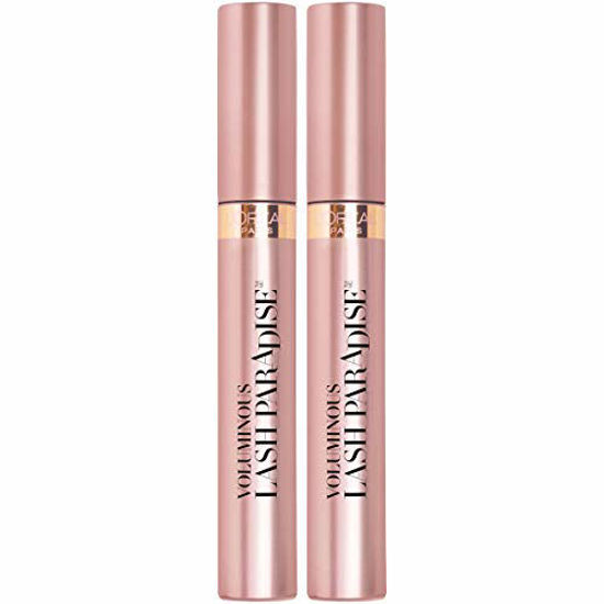 Picture of L'Oreal Paris Voluminous Makeup Lash Paradise Mascara, Voluptuous Volume, Intense Length, Feathery Soft Full Lashes, No Flaking, No Smudging, No Clumping, Black, 0.25 Fl Oz (Pack of 2)