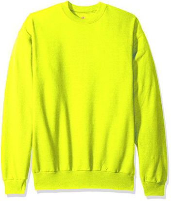 Picture of Hanes Men's EcoSmart Fleece Sweatshirt, Safety Green, Medium