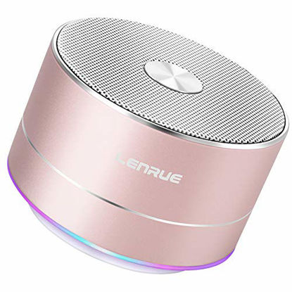 Picture of A2 LENRUE Portable Wireless Bluetooth Speaker with Built-in-Mic,Handsfree Call,AUX Line,TF Card,HD Sound and Bass for iPhone Ipad Android Smartphone and More(Rose Gold)