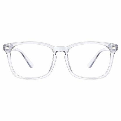 Picture of TIJN Blue Light Blocking Glasses for Women Men Clear Frame Square Nerd Eyeglasses Anti Blue Ray Computer Screen Glasses (Marble)