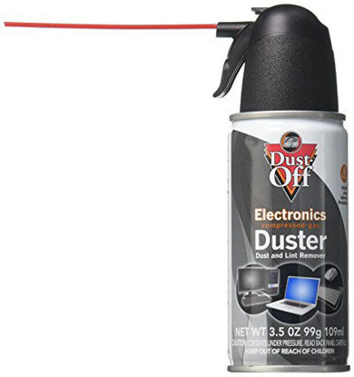 Picture of Falcon Dust, Off Compressed Gas (152a) Disposable Cleaning Duster, 1, Count, 3.5 oz Can (DPSJB),Black