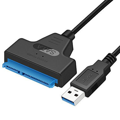 Picture of USB 3.0 to SATA III Adapter Cable with UASP SATA to USB Converter for 2.5" Hard Drives Disk HDD and Solid State Drives SSD