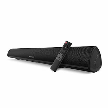 Picture of Sound bar, Bestisan Soundbar Wired and Wireless Bluetooth 5.0 Speaker for TV (28 Inches, Optical Cable Included, DSP, Bass Adjustable, Wall Mountable)