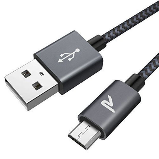tempo vand Hemmelighed GetUSCart- Micro USB Cable [6.5ft] RAMPOW Long Android Charger Cord - QC  3.0 Fast Charge & Sync - Nylon Braided Fast Charger 2.4A for Samsung Galaxy  S5/S6/S7, HTC, LG, Kindle, Sony, PS4,