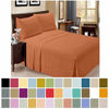 Picture of LuxClub 6 PC Sheet Set Bamboo Sheets Deep Pockets 18" Eco Friendly Wrinkle Free Sheets Machine Washable Hotel Bedding Silky Soft - Autumn Orange Queen
