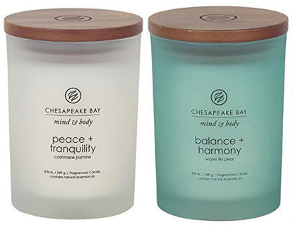 Picture of Chesapeake Bay Candle Scented Candles, Peace + Tranquility & Balance + Harmony, Medium (2-Pack)