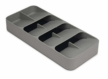 Picture of Joseph Joseph DrawerStore Kitchen Drawer Organizer Tray for Cutlery, Silverware, Large, Gray