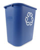 Picture of Rubbermaid Commercial Products FG295673BLUE Plastic Resin Deskside Recycling Can, 7 Gallon/28 Quart, Blue Recycling Symbol (Pack of 12)