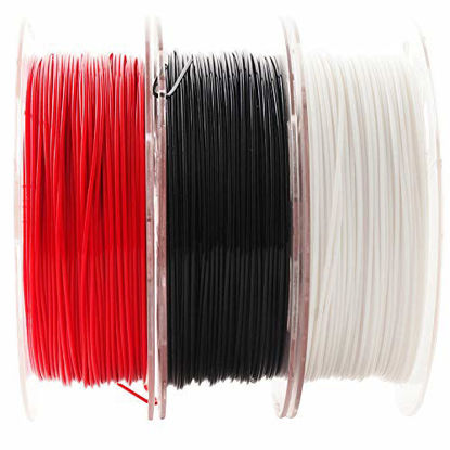 Picture of 3D Printer PLA Filament Bundle, 1.75mm+/- 0.03mm, Widely Compatible, 3 Spools Pack, 0.5kgs 1.1 lbs/Spool, Total 1.5kgs Material, with One 3D Print Remove Or Stick Tool (Pack of 4) by Mika3D