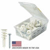 Picture of #8 Self Drilling Drywall Plastic Anchors with Screws - No Pre Drill Hole Preparation Required - 75 Lbs