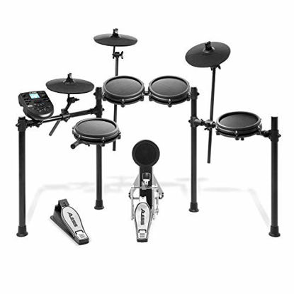 Picture of Alesis Drums Nitro Mesh Kit | Eight Piece All Mesh Electronic Drum Kit With Super Solid Aluminum Rack, 385 Sounds, 60 Play Along Tracks, Connection Cables, Drum Sticks & Drum Key Included
