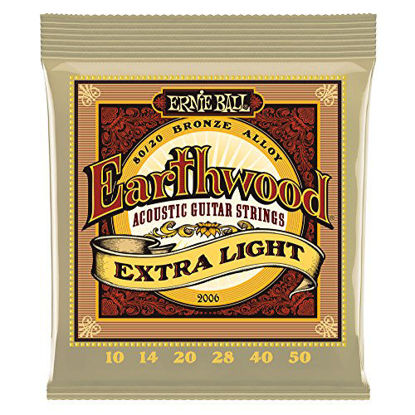 Picture of Ernie Ball Earthwood Extra Light 80/20 Bronze Acoustic Set, .010 - .050