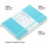 Picture of Paperage Dotted Journal Bullet Notebook, Hard Cover, Medium 5.7 x 8 inches, 100 gsm Thick Paper (Blue, Dotted)