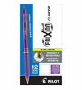 Picture of PILOT FriXion Clicker Erasable, Refillable & Retractable Gel Ink Pens, Fine Point, Purple Ink, 12-Pack (31455)