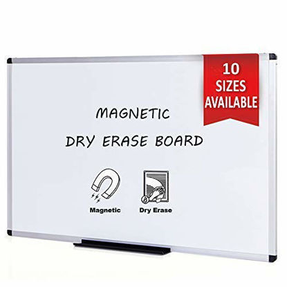 Picture of VIZ-PRO Dry Erase Board/Magnetic Whiteboard, 8' x 4', Silver Aluminum Frame