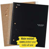 Picture of Five Star Spiral College Ruled Notebook, 5 Subject, Wired Note Book with Pockets, 200 Lined Sheets, Writing Journal, Home School Supplies for College Students or K-12, 11" x 8-1/2", Black (72081)