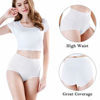 Picture of wirarpa Womens Cotton Underwear Panties High Waisted Full Briefs Ladies No Muffin Top Underpants 4 Pack White Size 6, Medium