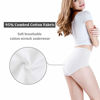 Picture of wirarpa Womens Cotton Underwear Panties High Waisted Full Briefs Ladies No Muffin Top Underpants 4 Pack White Size 6, Medium