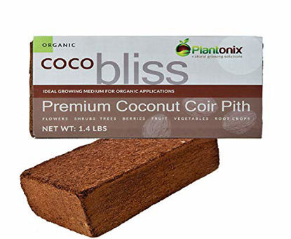 Picture of Plantonix Coco Coir Brick, OMRI Listed for Organic Use (5 Bricks)