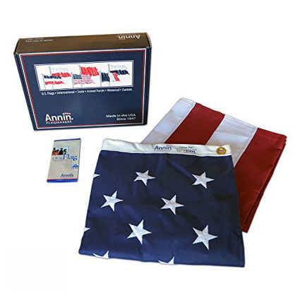Picture of American Flag 6x10 ft. Tough-Tex the Strongest, Longest Lasting Flag , 100% Made in USA with Sewn Stripes, Embroidered Stars and Brass Grommets.