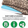Picture of Furhaven Pet Dog Bed - Cooling Gel Memory Foam Plush Kilim Southwest Home Decor Traditional Sofa-Style Living Room Couch Pet Bed with Removable Cover for Dogs and Cats, Desert Brown, Jumbo