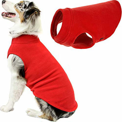 Picture of Gooby Stretch Fleece Dog Vest - Red, 5X-Large - Pullover Fleece Dog Sweater - Warm Dog Jacket Winter Dog Clothes Sweater Vest - Dog Sweaters for Small Dogs to Large Dogs for Indoor and Outdoor Use