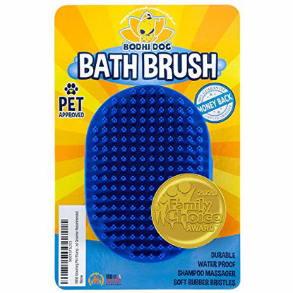 Picture of Bodhi Dog New Grooming Pet Shampoo Brush | Soothing Massage Rubber Bristles Curry Comb for Dogs & Cats Washing | Professional Quality
