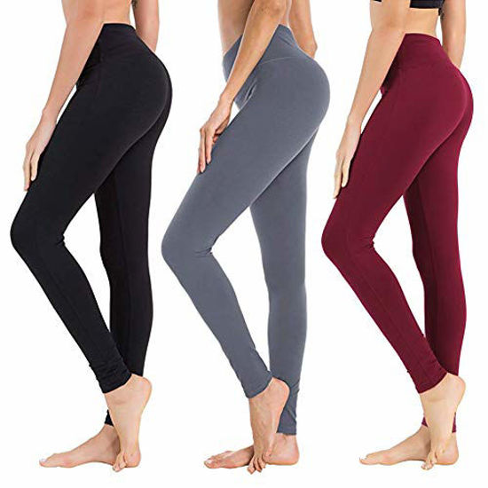 GetUSCart- High Waisted Leggings for Women - Soft Athletic Tummy Control  Pants for Running Cycling Yoga Workout - Reg & Plus Size