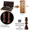 Picture of Chess Armory 15" Wooden Chess Set with Felted Game Board Interior for Storage