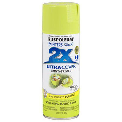 Picture of Rust-Oleum 249104 Painter's Touch 2X Ultra Cover, 12 Oz, Gloss Key Lime