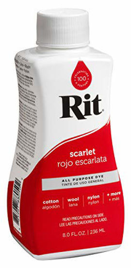  Rit, Scarlet Liquid Fabric Dye, 8-Ounce, 1-Pack, 8 Fl oz