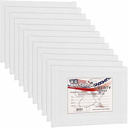 Picture of US Art Supply 4 X 5 inch Professional Artist Quality Acid Free Canvas Panel Boards for Painting 12-Pack (1 Full Case of 12 Single Canvas Board Panels)