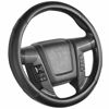 Picture of SEG Direct Car Steering Wheel Cover Large-Size for F150 F250 F350 Ram 4Runner Tacoma Tundra Range Rover Model S X with 15 1/2 inches-16 inches Outer Diameter, Black Microfiber Leather