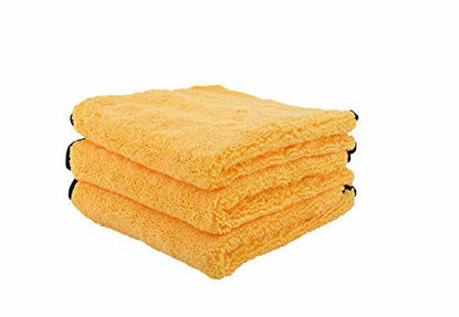 Picture of Chemical Guys MIC_507_03 Professional Grade Premium Microfiber Towel, Gold, 16" x 24", Pack of 3