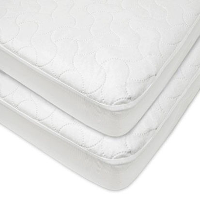 Picture of American Baby Company Waterproof Fitted Quilted Crib and Toddler Protective Pad Cover, White (2 Count), for Boys and Girls