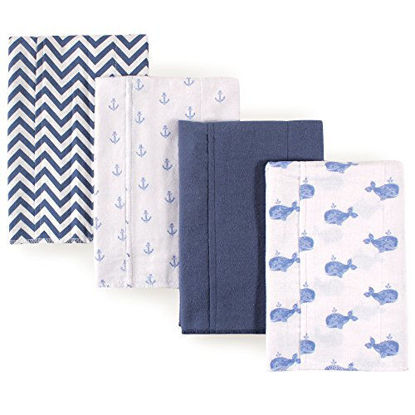 Picture of Hudson Baby Unisex Baby Cotton Flannel Burp Cloths, Whale, One Size