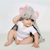Picture of Hudson Baby Unisex Baby Cotton Animal Face Hooded Towel, Pretty Elephant, One Size